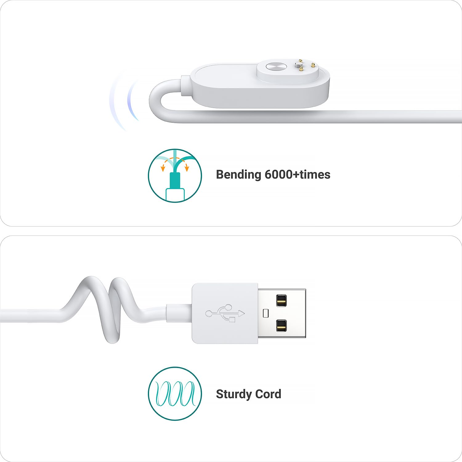 Tusita 10 Ft. Indoor Magnetic Charging Cable Compatible With Arlo Ultra 1 2, Pro 3 4 5 2K   3M, White