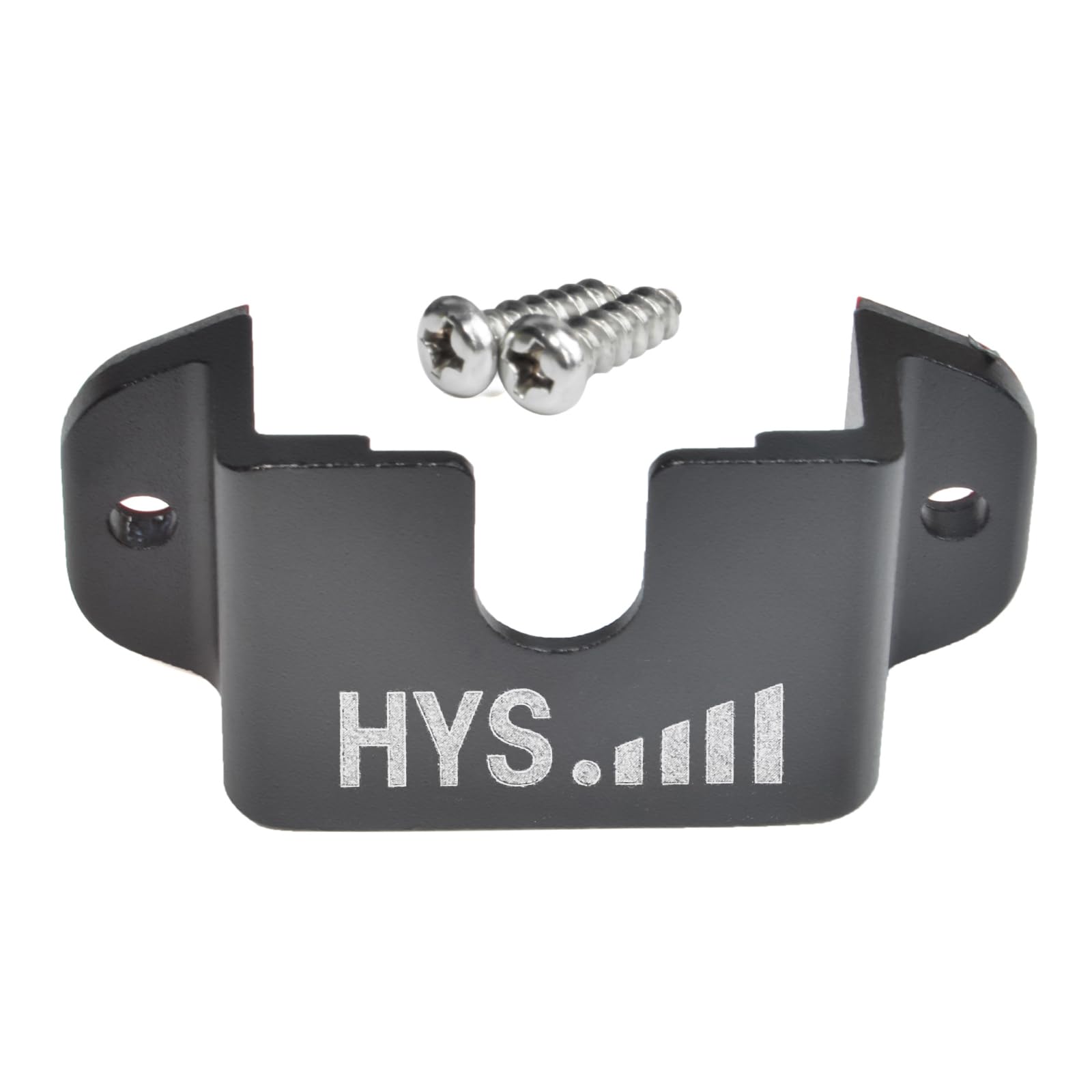 Hys Single Side Radio Car Mount, Universal Amateur Cb Radio Microphone Mic Hanger Holder Mounting Kit With Screws For Handheld Cb & Vhf Uhf Handheld Radios&Shoulder Speaker Mic(Black 1Pc)