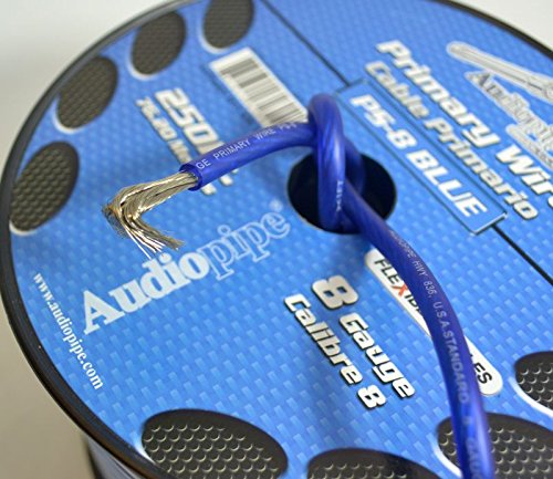 Audiopipe Ps8Bl Power Wire 8 Gauge Blue 250 Ft. Roll