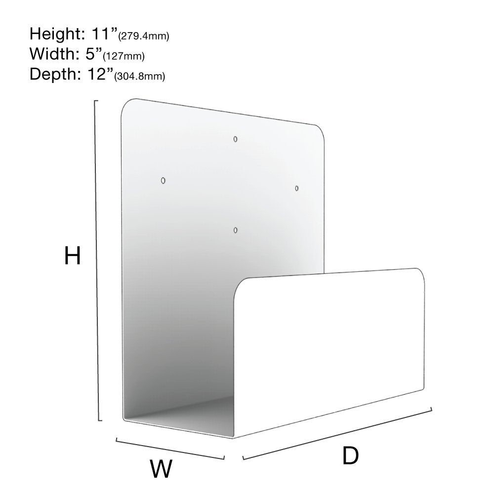 Pc Wall Mount 154 (Single) | 11H X 5W X 12D | Wall Mount For Personal Computers | Usa Made | Oeveo