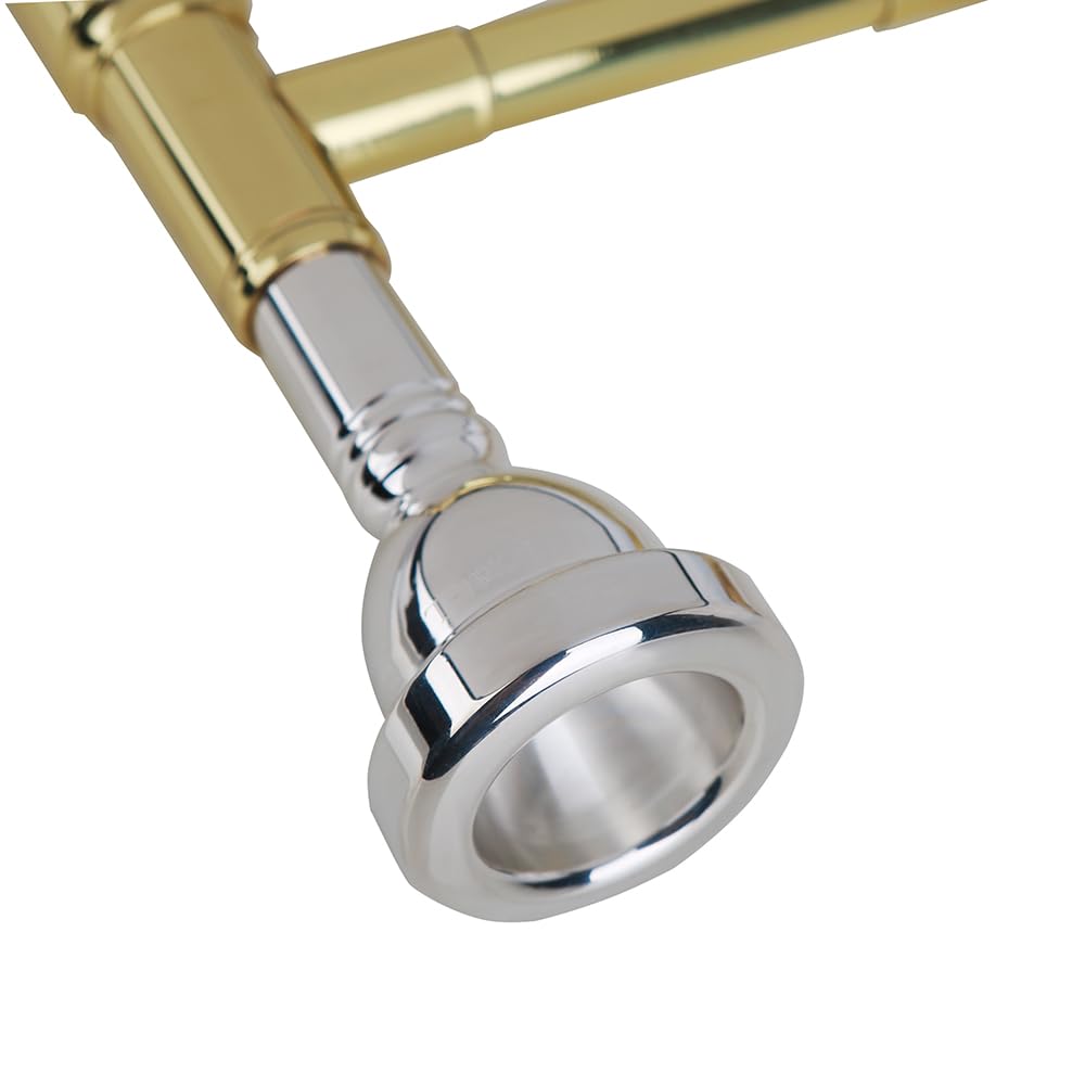 Glory Tenor Trombone Mouthpiece 61/2, Large Shank,Silver Plated Trombone Mouthpiece