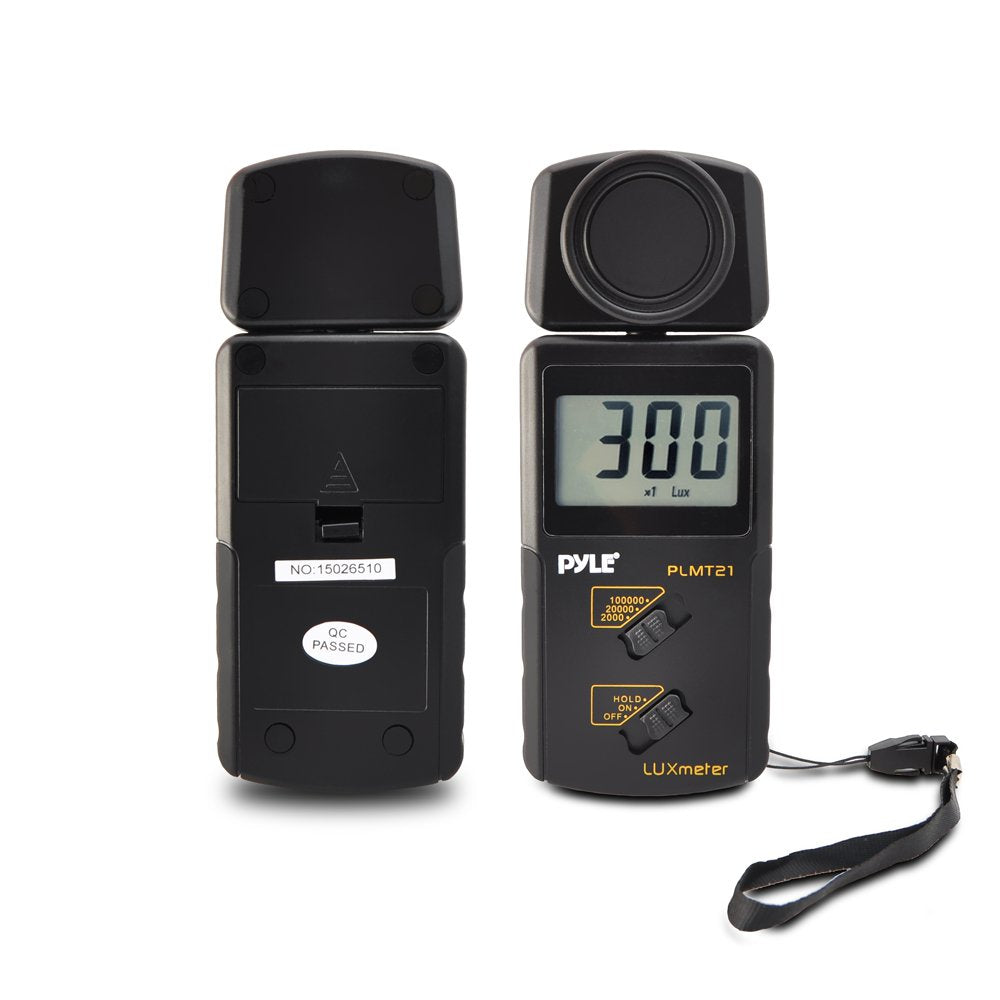 Pyle Plmt21 Handheld Lux Light Meter Photometer With 20000 Lux Range Per Second Sampling And Digital Display