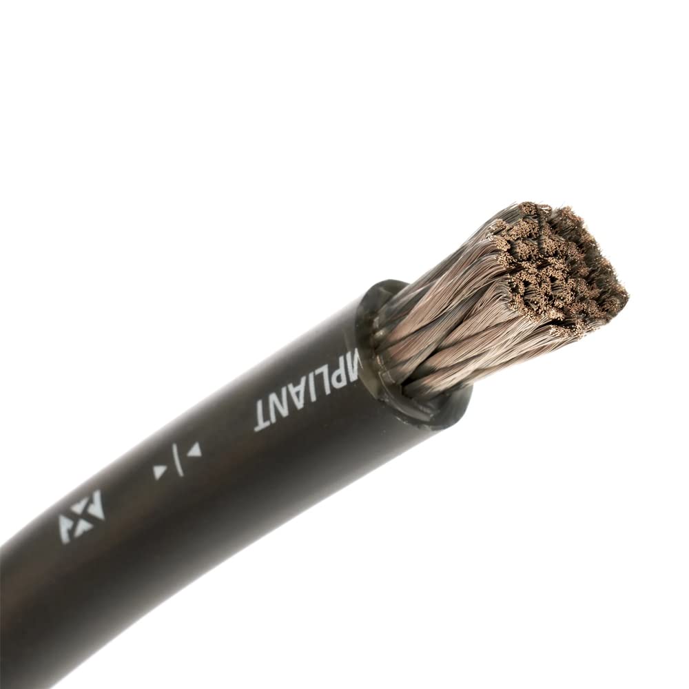 Nvx Xw0Gr10 10 Ft. Of Frosted Gray 1/0 Gauge True Spec 100% Oxygen Free Copper Envyflex Power/Ground Wire