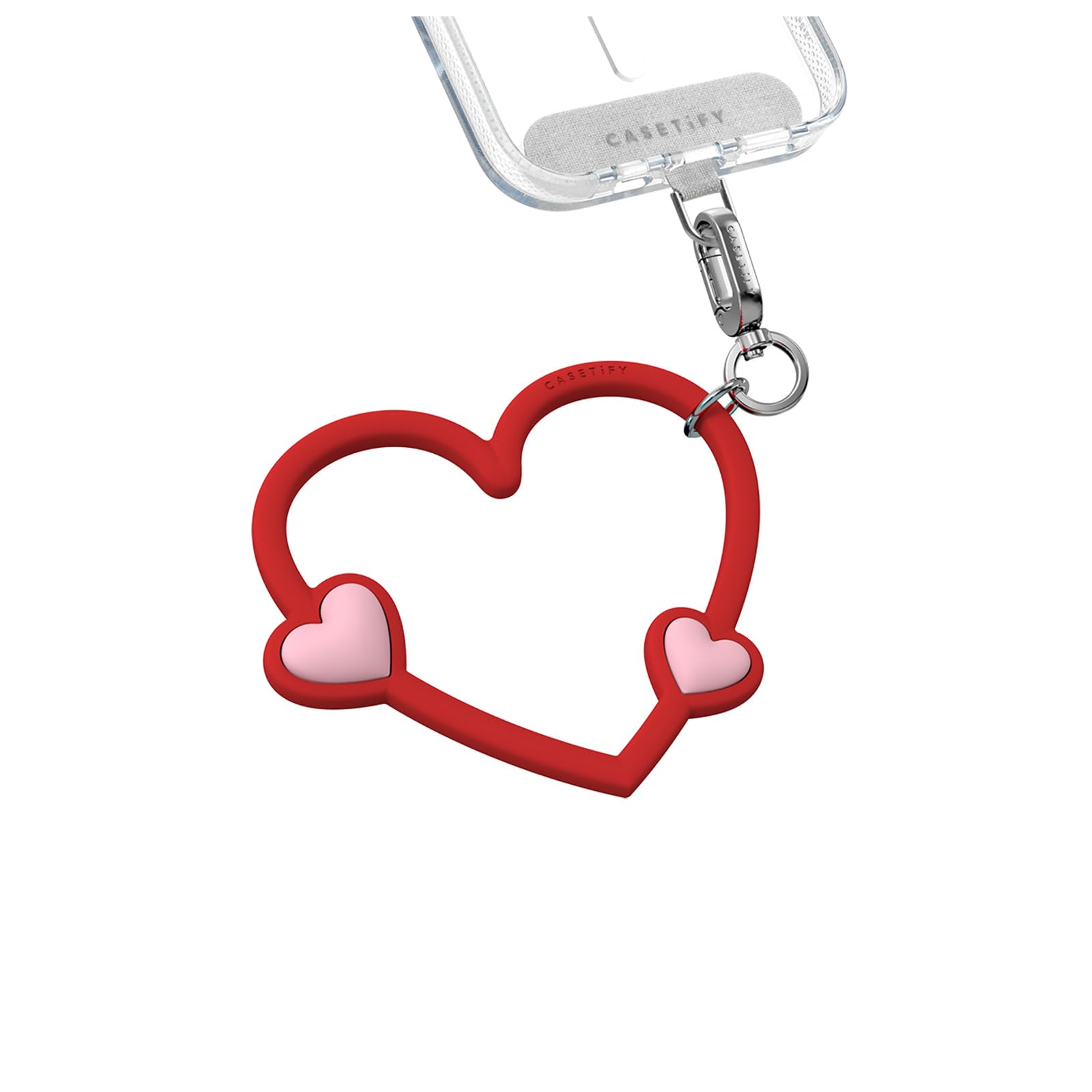 CASETiFY Silicone Phone Wristlet - Heart Red Romance