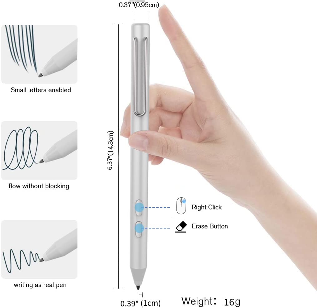 Stylus Pen For Microsoft Surface,With1024 Levels High Pressure Sensitivi Compatible With Surface Pro X/8/7/6/5/4/3, Surface Book