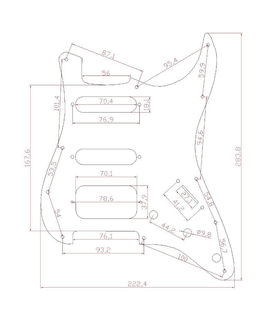 Dopro 11 Hole Strat Hss Guitar Pickguard 2 Screw Humbucking Pickup Mount For American Fd Stratocaster Aged Pearl