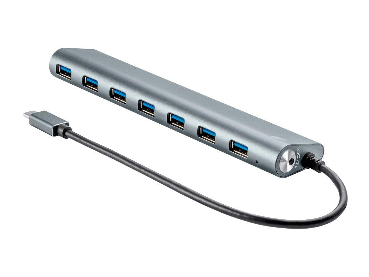 Monoprice Superspeed 7-Port Usb-C Hub, Gray - This Superspeed Usb 3.0 Hub Featur