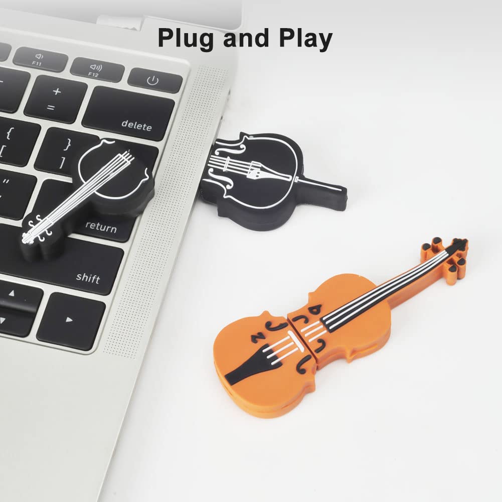 32Gb Usb Flash Drive Pack Of 5 Pcs, Borlterclamp Thumb Drives Memory Stick With Cute Musical Instruments Pattern, Usb Drive Gift For Students, Teachers And Kids