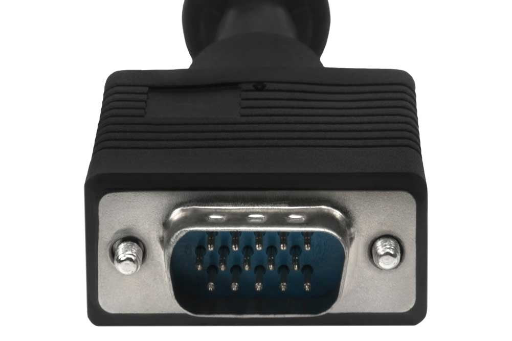 Aya 10Ft (10 Feet) Coaxial Hd15 Vga To 5 Bnc Rgbhv Male To Male Cable With Ferrites