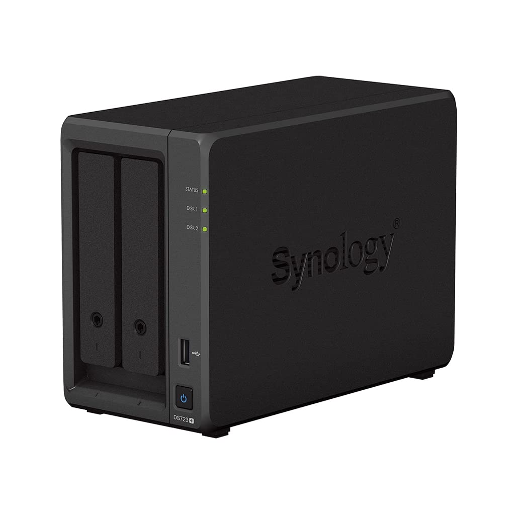 Synology Ds723+ 2 Bay Diskstation Nas (Amd Ryzen 4 Threads R1600 Dual Core 2Gb Ram 2Xrj 45 1Gbe Lan Port) 16Tb Bundle With 2X 8T