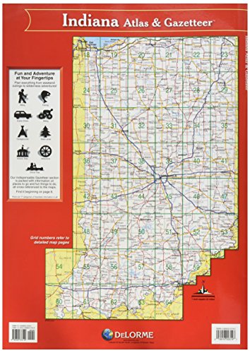 Garmin Delorme Atlas & Gazetteer Paper Maps- Indiana, Aa-001383-000