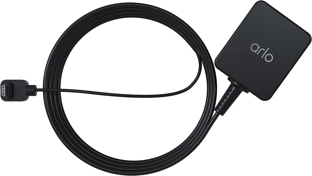 Arlo Certified Accessory - Essential Outdoor 25 ft. Charging Cable for Arlo Essential, Essential Spotlight, and Essential XL Cameras, Weather Resistant, Black - VMA3701