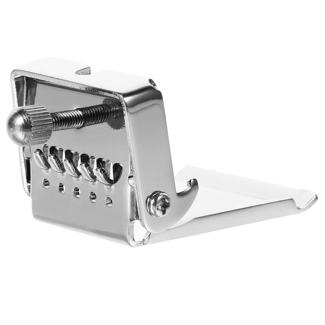 HEALLILY 5 String Banjo Tailpiece, Chrome Plated Alloy Replacement - Enhances Tone & Tuning Stability - For Luthier DIY Repair &