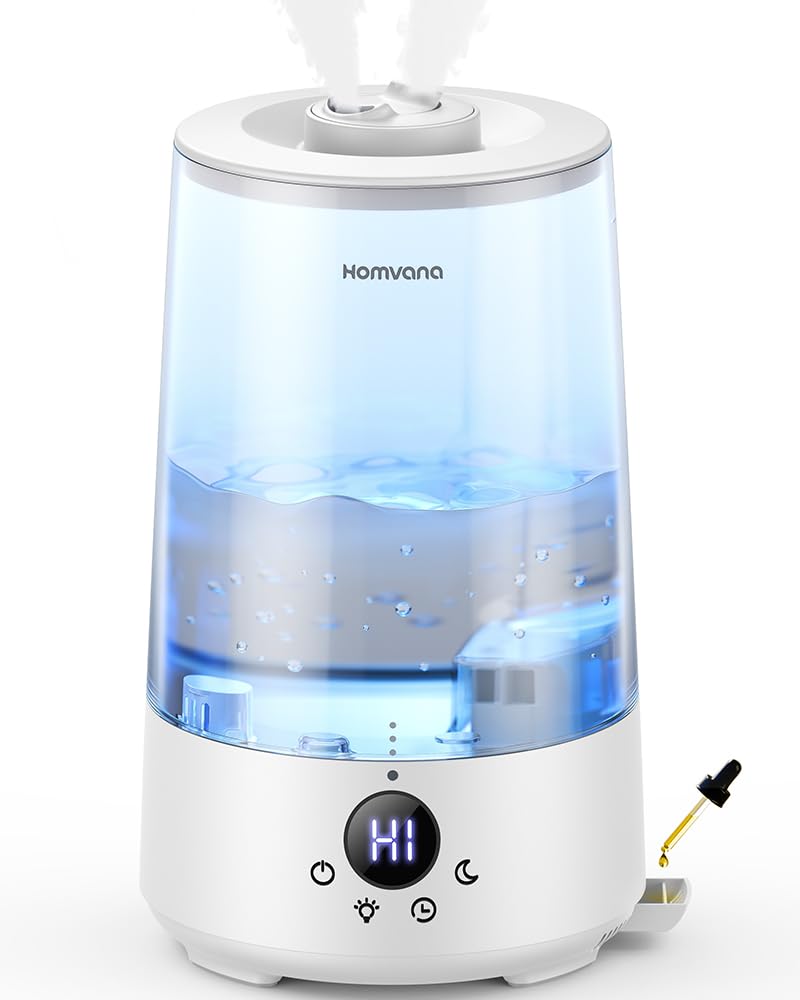 Homvana Humidifiers For Bedroom Home, 3.6 L Cool Mist Top Fill 34H Super Long Time, Quiet 16Db, Baby Humidifier, Oil Diffuser, P