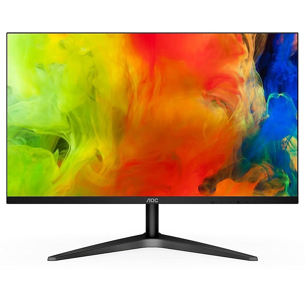 AOC 24B1H 24 Full HD 1920x1080 Monitor, 3-Sided Frameless, VA Panel, HDMI/VGA, Flicker-free