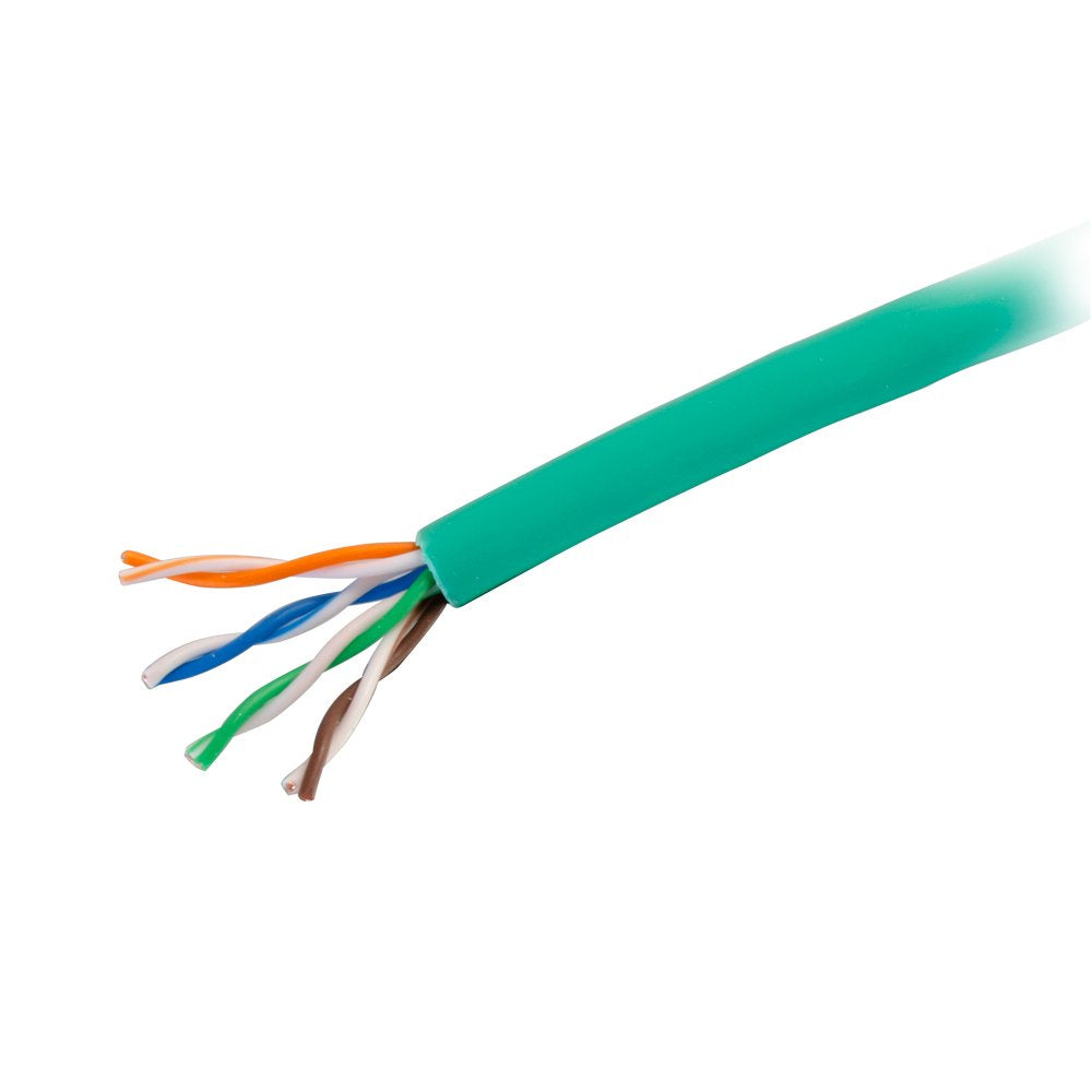 C2G 43402 Cat5E Bulk Cable   Unshielded Ethernet Network Cable With Stranded Conductors, In Wall Cmr Rated, Taa Compliant, Green