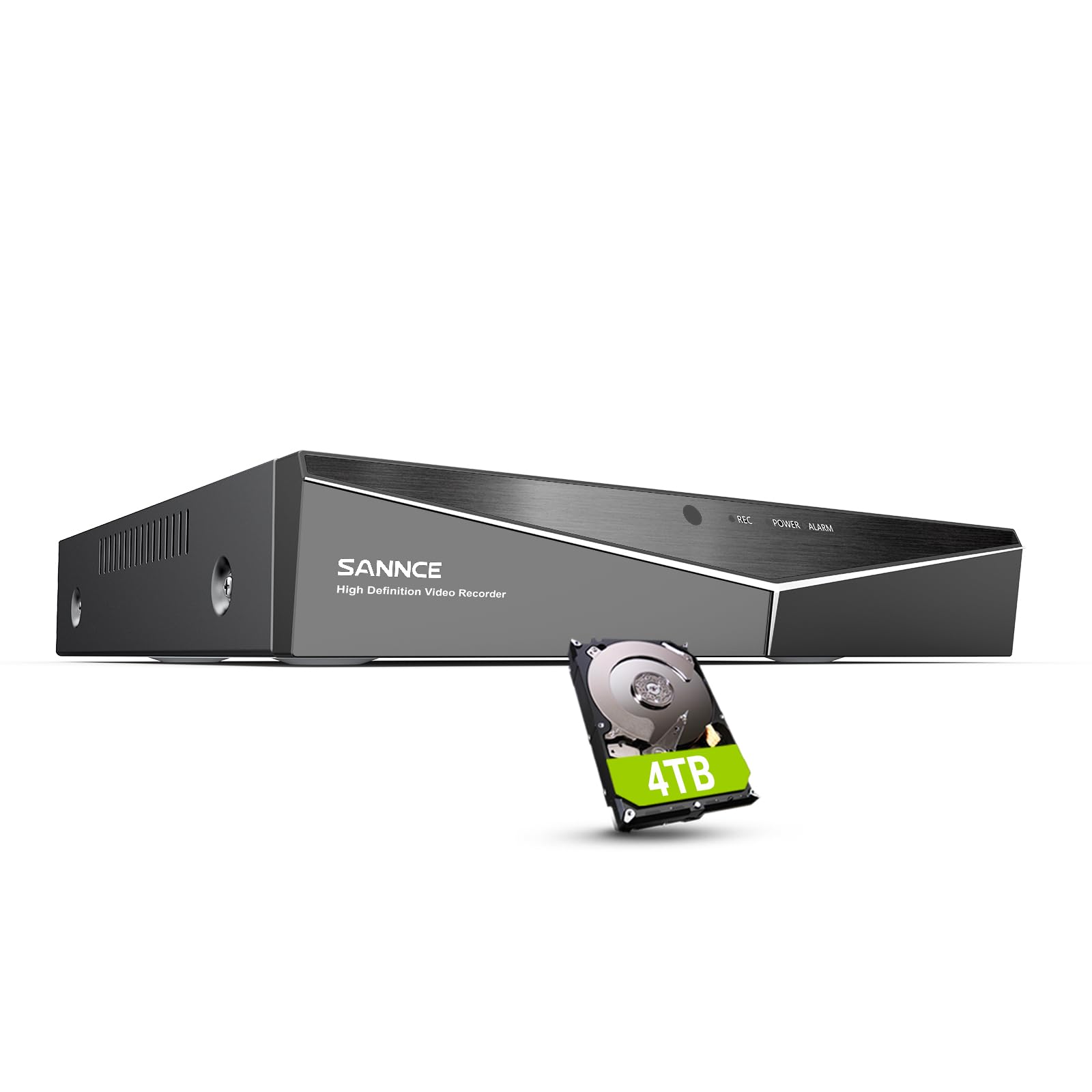 16 Channel Security Cctv Dvr With 4Tb Hard Drive, Sannce 1080P Lite 5 In 1 Hybrid Video Recorder For 2Mp Tvi Ahd Cvi Cvbs Analog Ip Security Cameras, Motion Alerts, Remote Access, 24/7 Recording