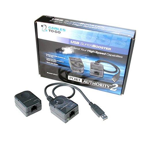 C2G Usb Extender, Usb 1.1 Over Cat5 Superbooster Extender, With 150 Feet (45.72 Meters) Cat5 Cable, Black, Cables To Go 39993