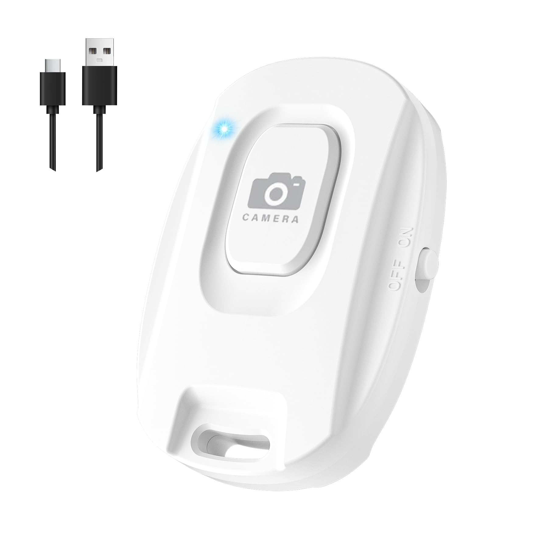 Wireless Phone Camera Remote Control, Rechargeable Selfie Shutter for Photos & Videos, Portable Photo Clicker Compatible with iP