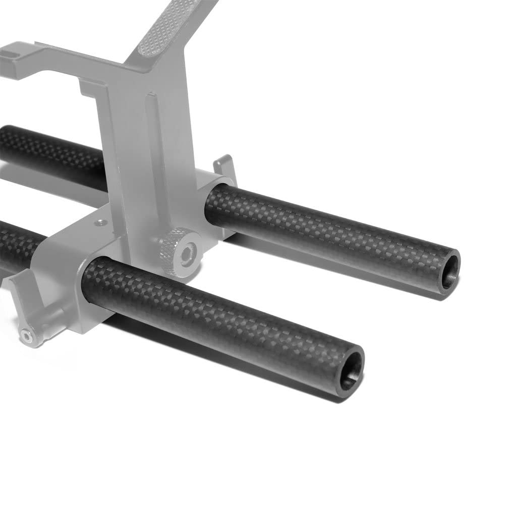 Niceyrig Carbon Fiber 15Mm Rod 12 Inch For Rod Rail Support System, Dslr Shoulder Rig, Pack Of 2 011