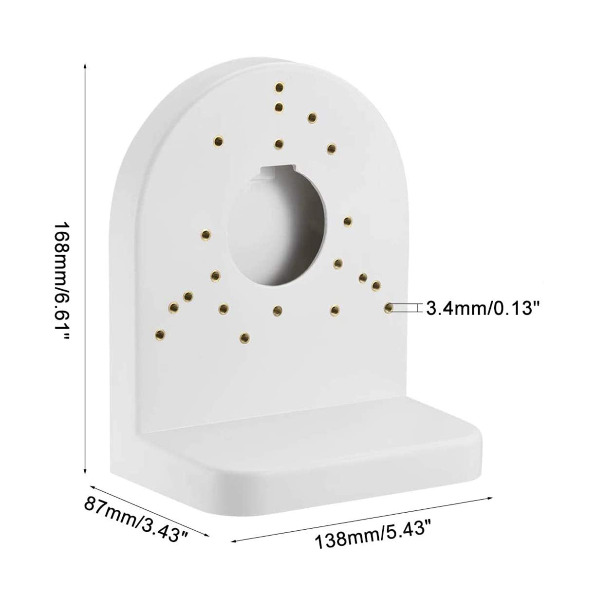 Ares Vision Universal Cctv Camera Abs Plastic Wall Mount Junction Bracket (2 Pack)