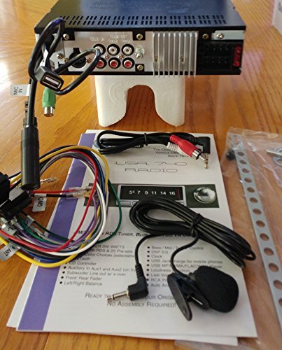 1967 1973 Ford Mustang 300 Watt Usa 740 Am Fm Car Stereo/Radio With Built In Bluetooth, Aux Inputs, Color Change Lcd Digital Dis