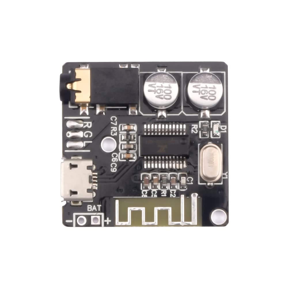 5Pcs Audio Receiver Module, Aideepen Bt 5.0 Stereo Audio Amplifier 3.7 5V Mp3 Decoder Board Car Speaker Audio Amplifier