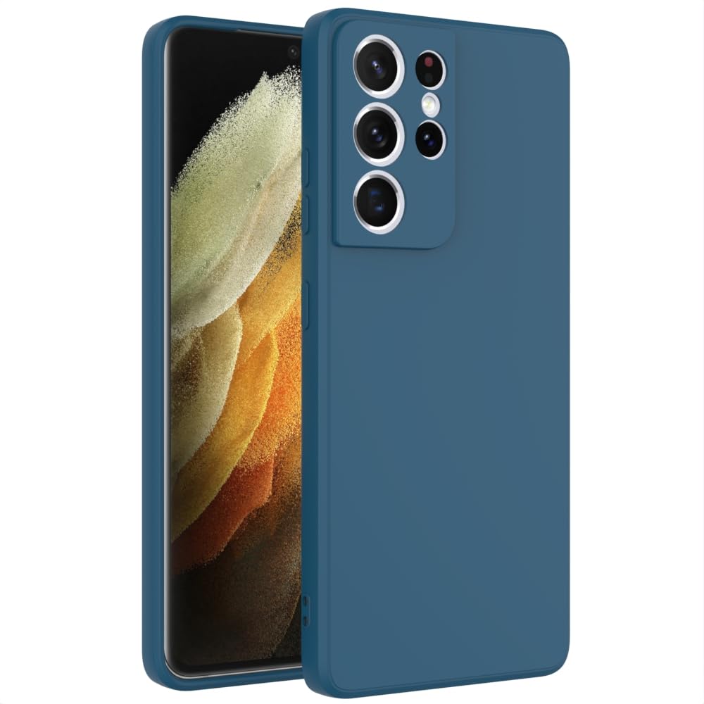 Wogroo For Samsung Galaxy S21 Ultra Case Dark Blue, Scratch Resistant With Soft Touch, Slim Thin Phone Cover For Samsung Galaxy