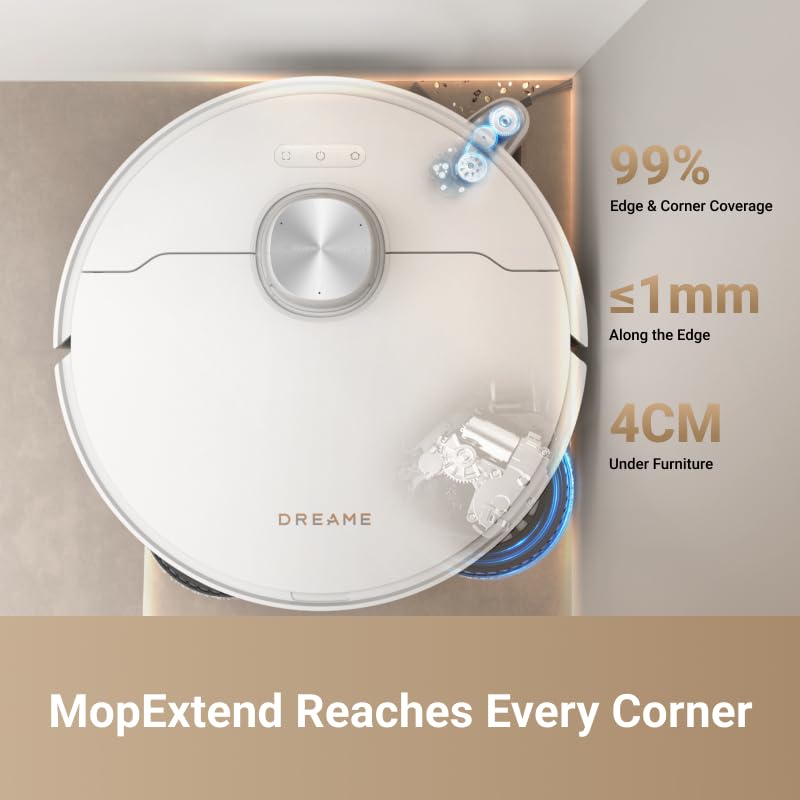 Dreame L40 Ultra Robot Vacuum With Removable & Liftable Mop, Extendable & Liftable Sidebrush, 11,000Pa Suction, 149? Mop & Washb