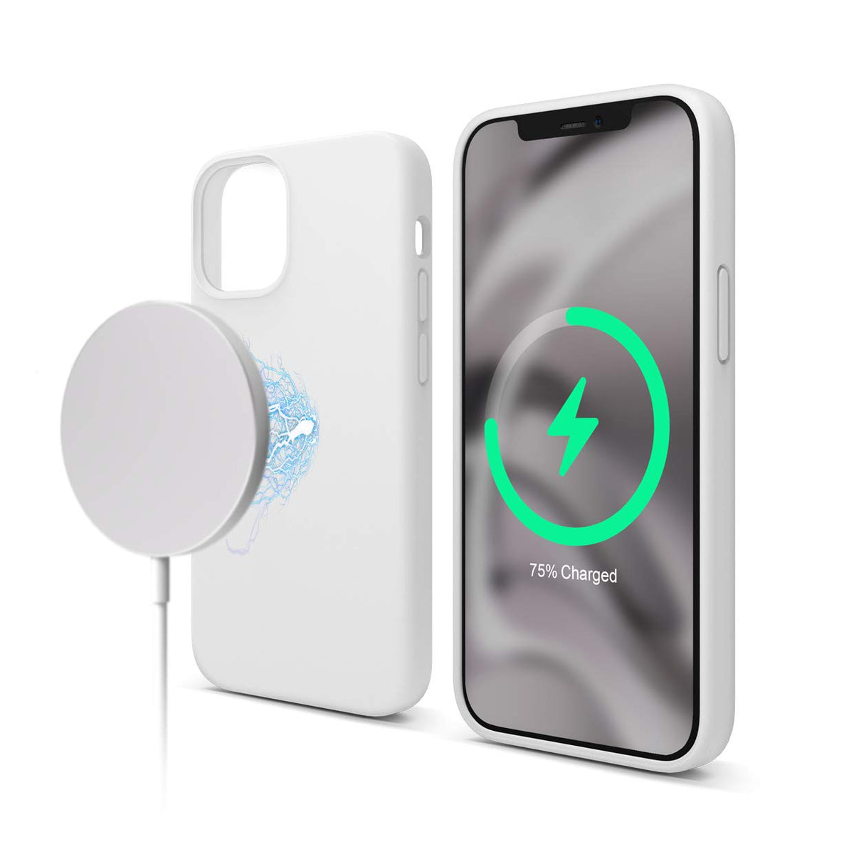 Elago Magnetic Silicone Case Compatible With Iphone 12 Mini 5.4 Inch   Premium Liquid Silicone, Built In Magnets, Compatible Wit