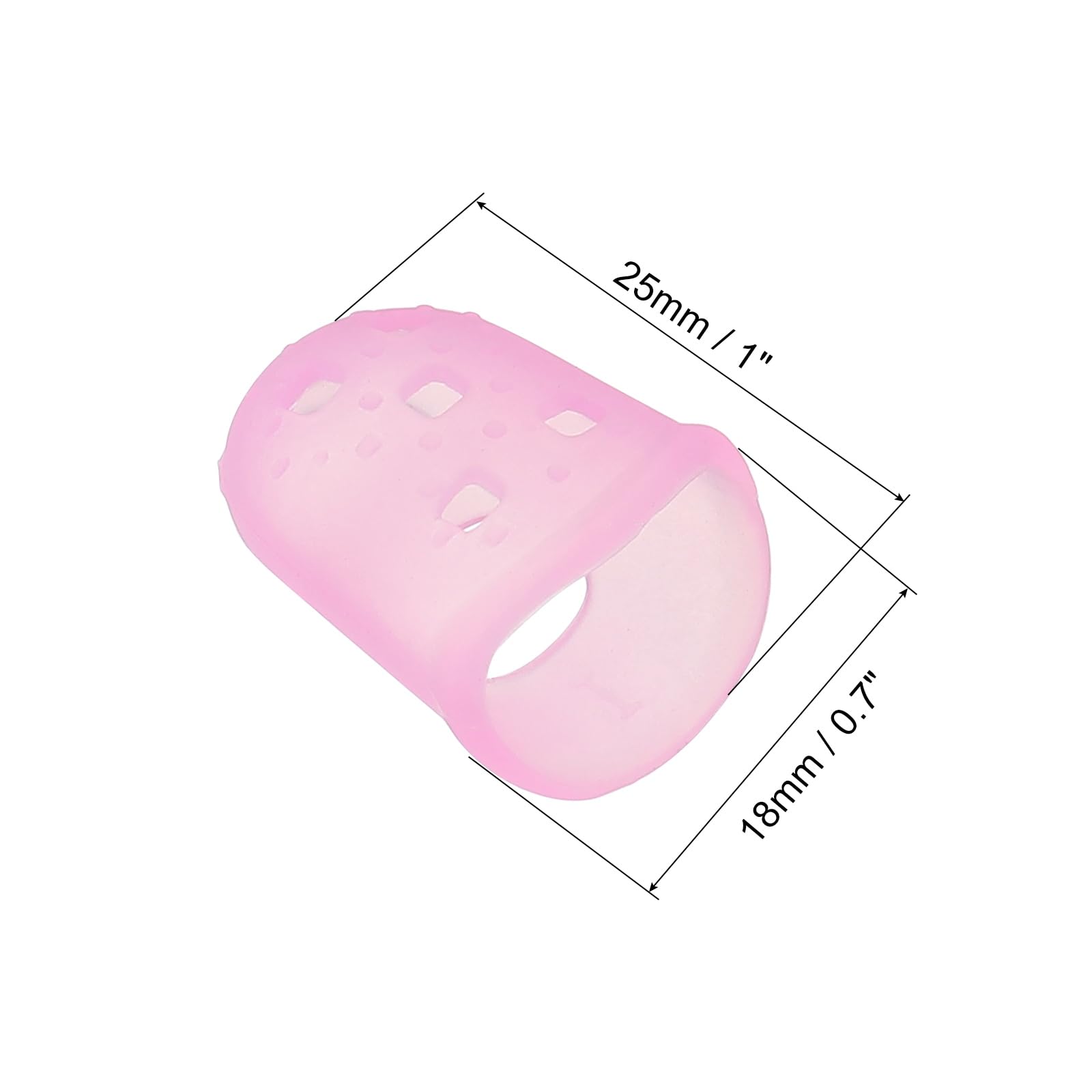 Patikil Finger Tips Anti Slip Fingertip Protector, 20 Pack 25Mm Silicone Finger Guard For Paper Sorting Sewing Guitar Playing, P