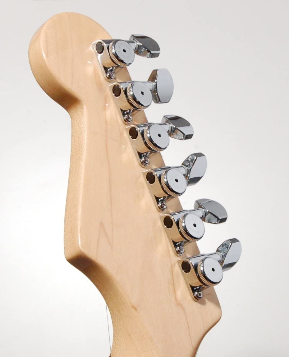 Hipshot Grip Lock 6 Inline Enclosed 21Mm Post Locking Tuners   Chrome   Non Staggered