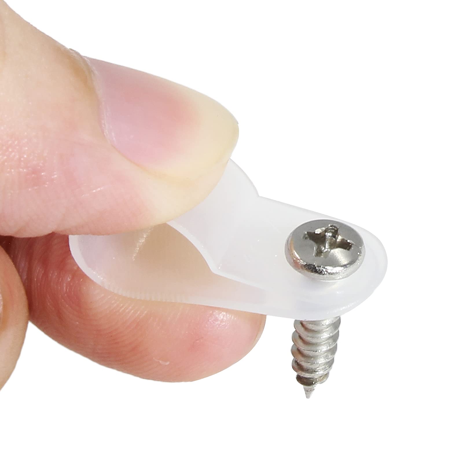 Rierdge R-Type Cable Clip Nylon 1/2 Inch Wire Clamp with Stainless Steel Screws