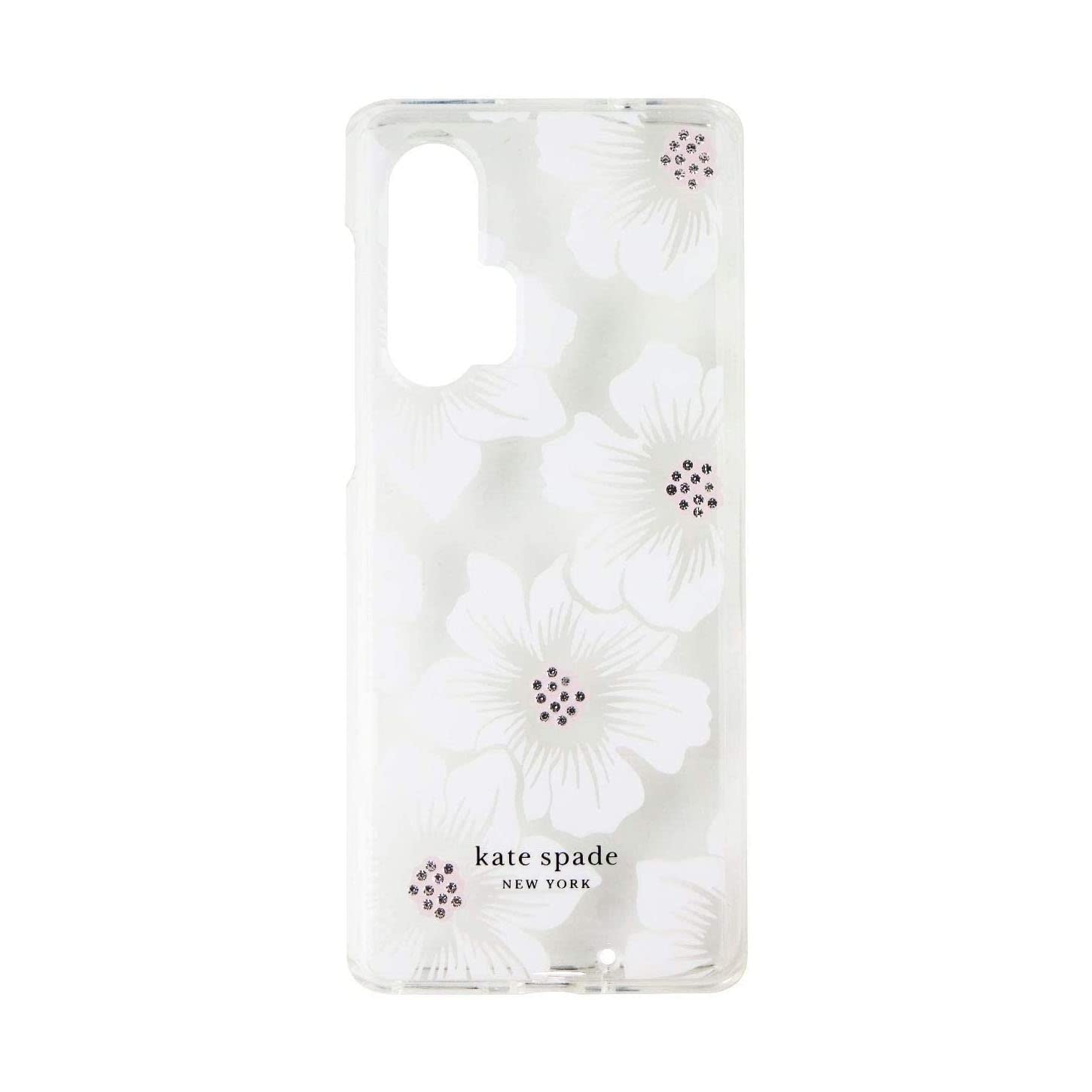 Kate Spade Hardshell Case For Motorola Edge+ (Plus) Hollyhock Floral Clear/Cream