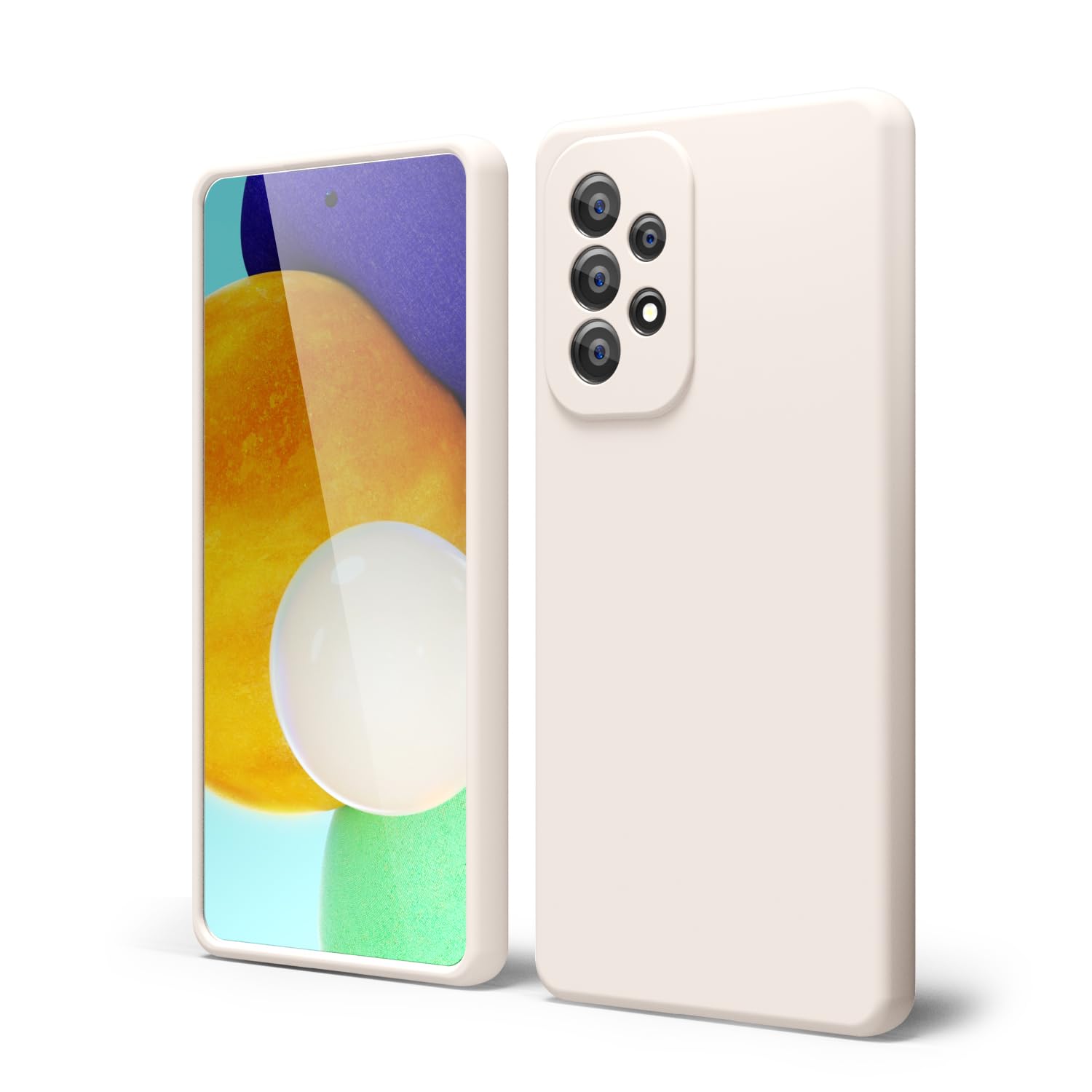 Oakxco For Samsung Galaxy A52 5G Case Liquid Silicone Grip, Cute Thin Slim Soft Rubber Tpu Plain Smooth Gel Cover For Women Girl