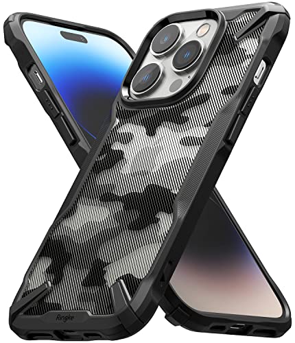 Ringke Fusion X [Military Design] Compatible With Iphone 14 Pro Max Case 6.7 Inches, Camouflage Hard Back Heavy Duty Shockproof