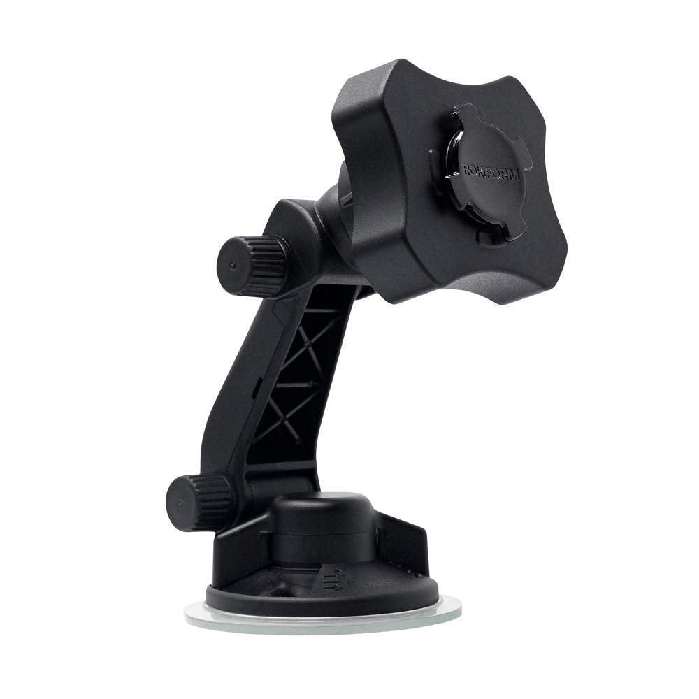 Rokform   Adjustable Windshield Phone Mount Secured by Strong Suction Cup Base, 210 Degrees of Tilt and 360 Degree of Rotation Phone Holder Compatible with ALL Rokform Twist Lock Cases