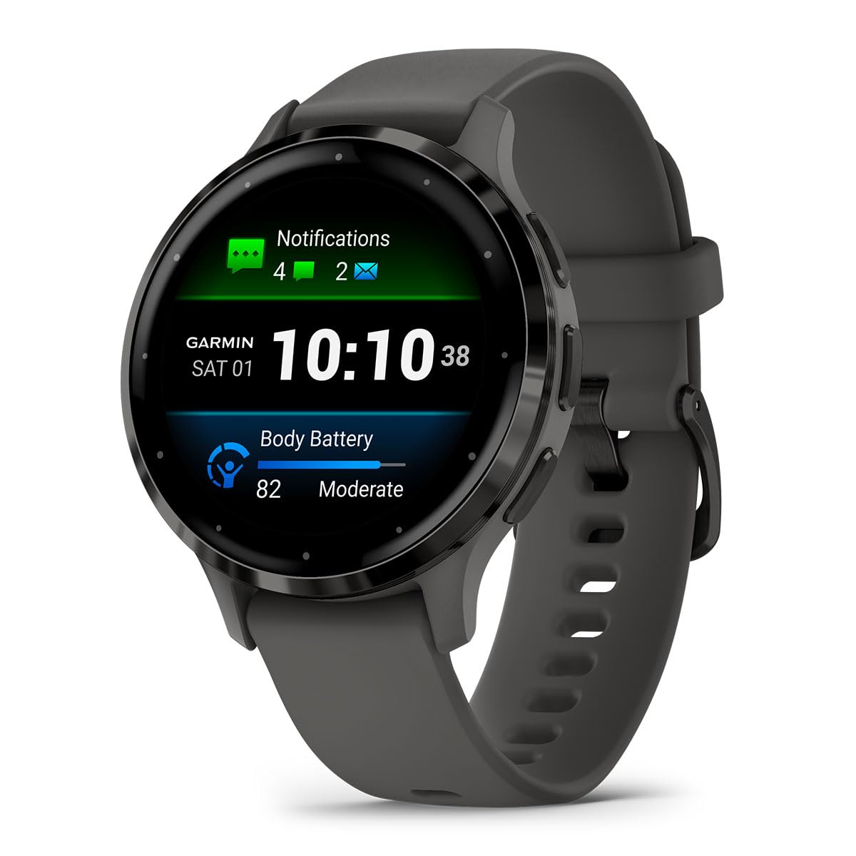 Playbetter Garmin Venu 3S (Slate/Pebble Gray) Fitness Gps Smartwatch Bundle - Amoled Touchscreen, 10 Days Battery, Sleep & Recov