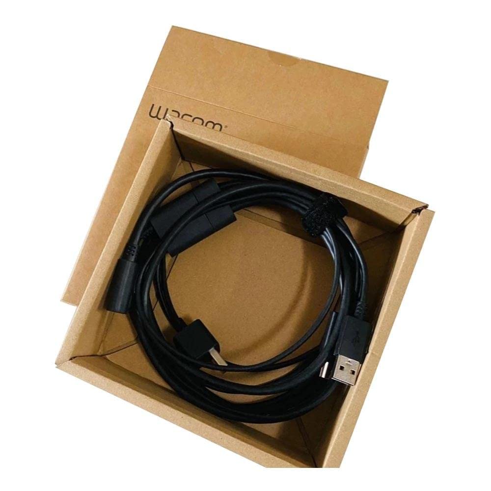 Wacom X-Shape Black Cable for One Creative Pen Display - Essential Accessory for Artists and Designers