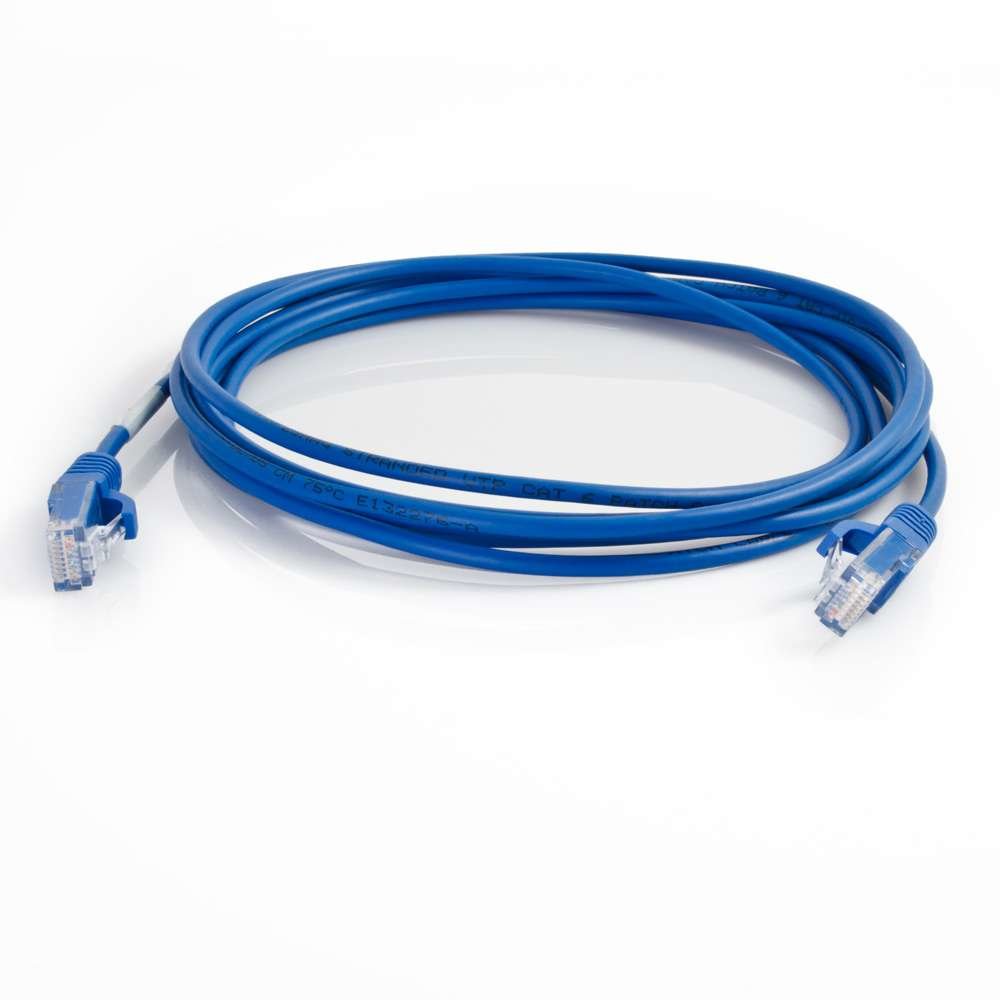 1.5ft Cat6 Snagless Unshielded UTP Slim Ethernet Network Patch Cable - Blue