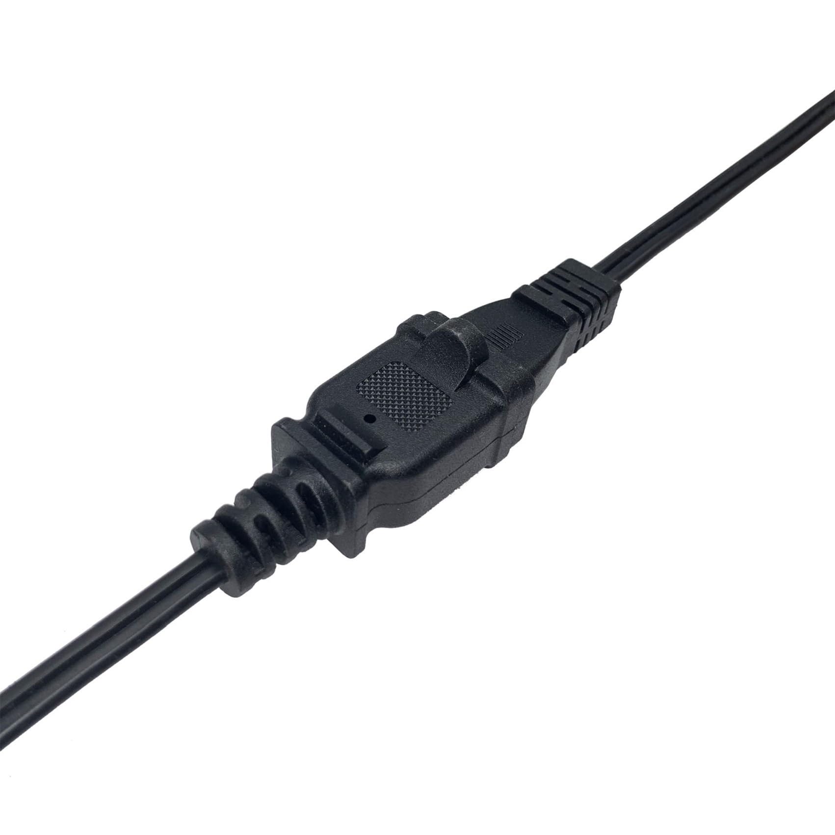 Short Extension Cord 5 Ft, 2 Prong Male Female Extension Cords, Black 18 Awg 10 A 125 V Power Cord Cable For Nema 1 15P To 1 15R