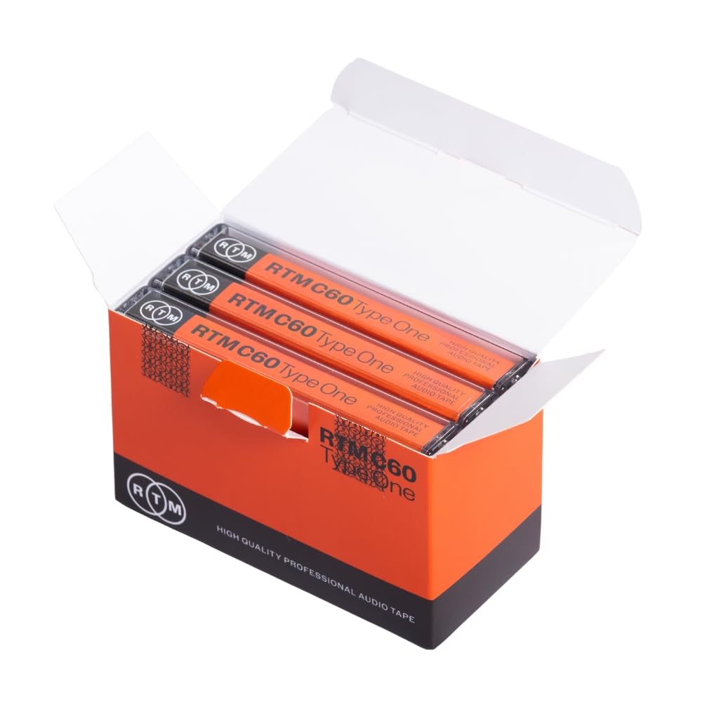 Rtm C60 | Type 1 60 Minute Blank Music Cassettes | Ideal For Music Recording | Studio Quality | Pack Of 3 Cassettes