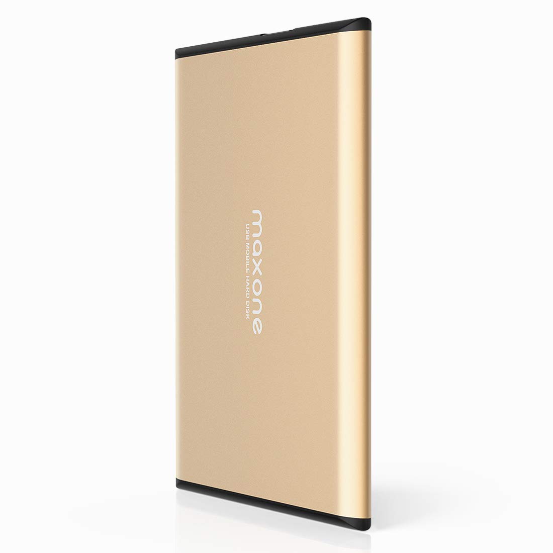 Maxone 160Gb External Hard Drive Portable 2.5'' Ultra Slim Hdd Storage Usb 3.0 For Pc, Mac, Laptop, Chromebook   Gold
