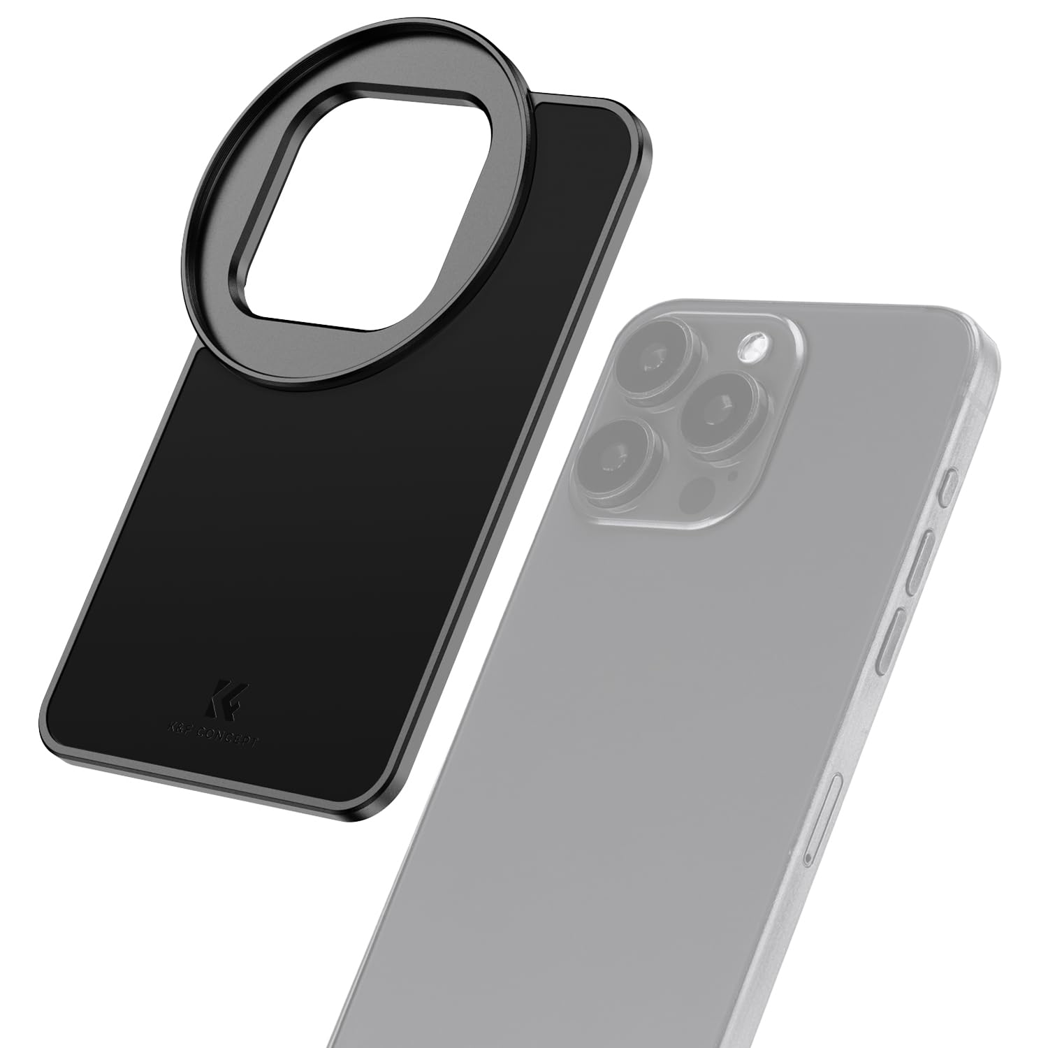K&F CONCEPT 6.7 inch Magnetic Lens Filter Mount Adapter Compatible with iPhone and 67mm Threaded Filters, Compatible with 16/15/