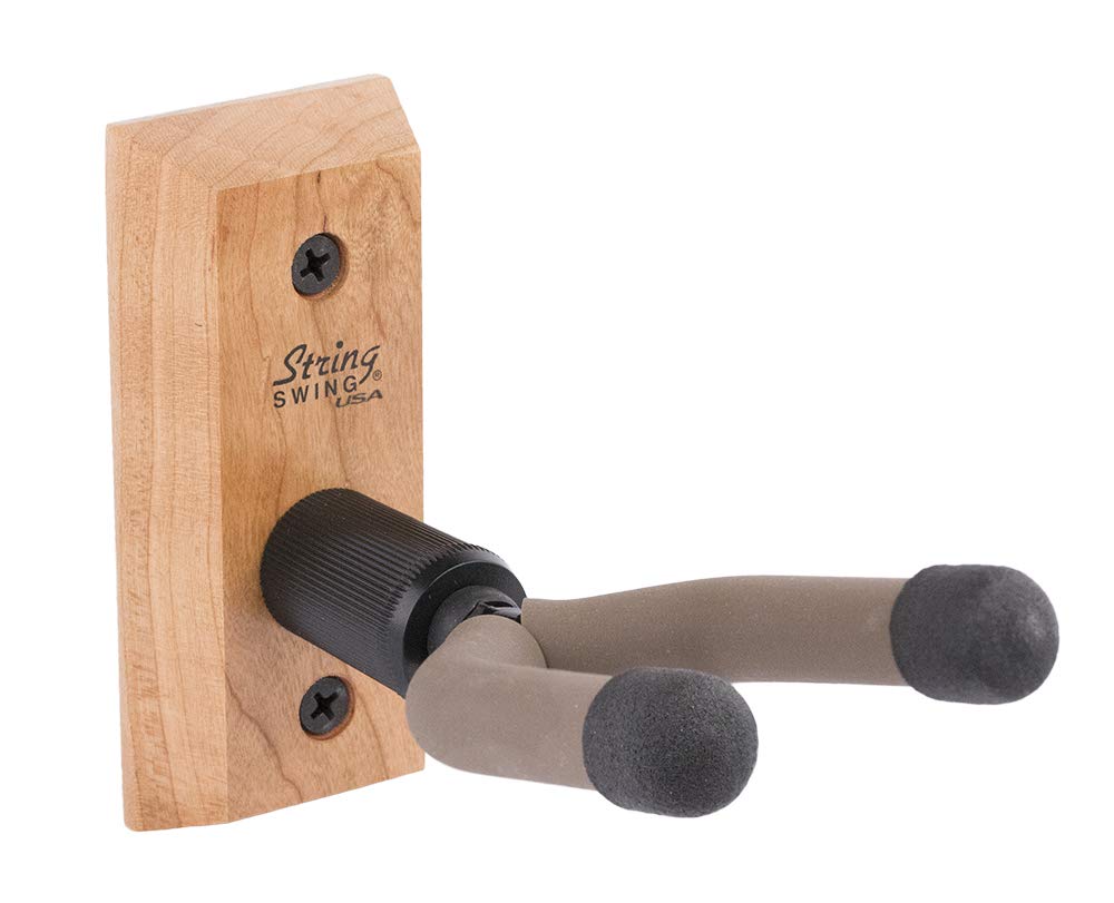 Banjo Hanger Wooden Wall Holder Cherry Hardwood String Swing Cc01B C
