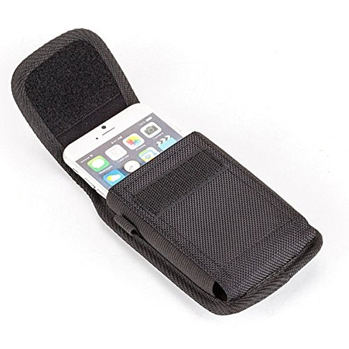 Vertical Heavy Duty Rugged Canvas Case Cargo Belt Clip Holster Cover With Card Slot Pouch For At&T Samsung Galaxy Express 3