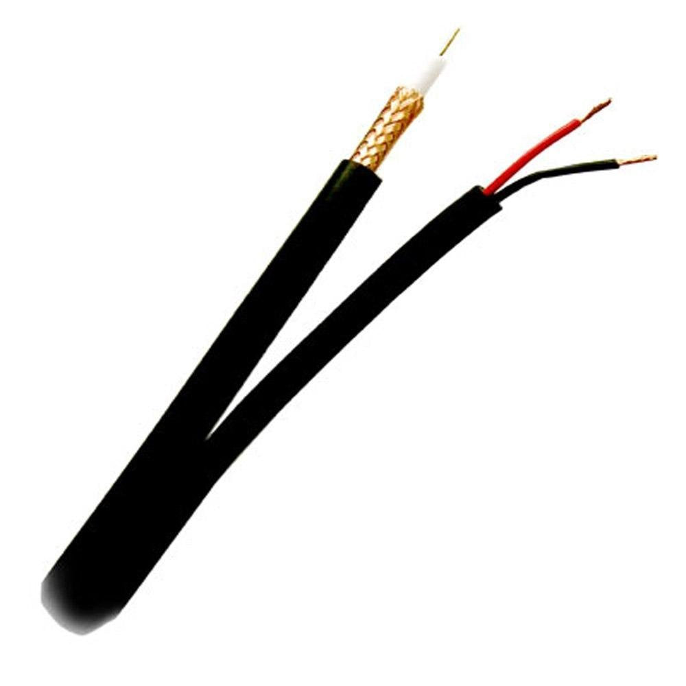Fivestarcable Rg59 1000 Ft. Siamese Coaxial Cctv   Combo 20 Awg Rg59 Video + 18/2 18Awg Power Cable Color Black
