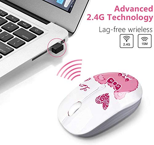 Juhoo Wireless Mouse With Nano Receiver For Pc, Laptop, Notebook, Computer, Macbook, Less Noise, Portable Mobile Optical Mice(Be