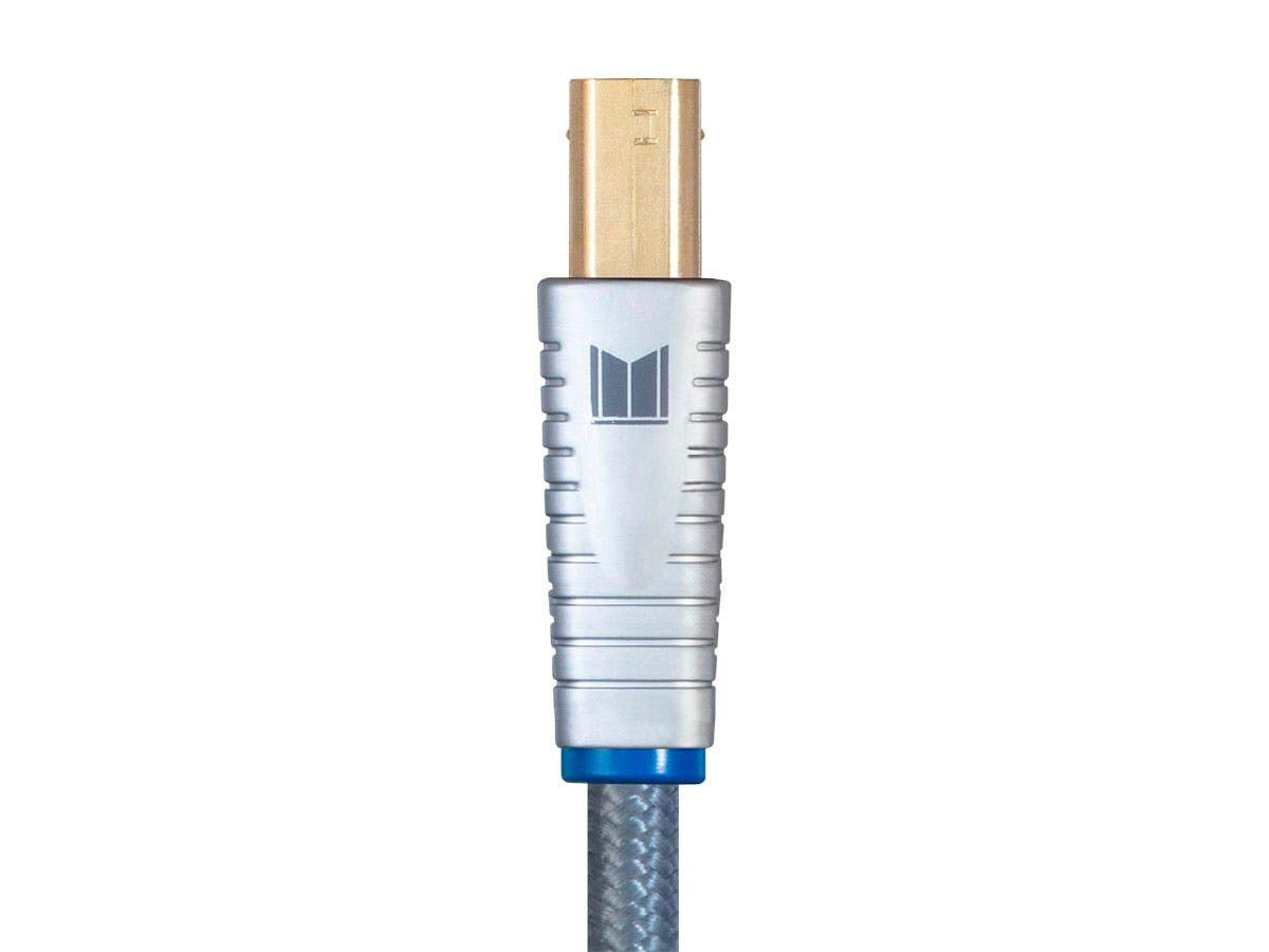 Monolith Usb Digital Audio Cable   Usb Type A To Usb Type B, Gold Plated Connectors, 22Awg, 2 Meter, Gray