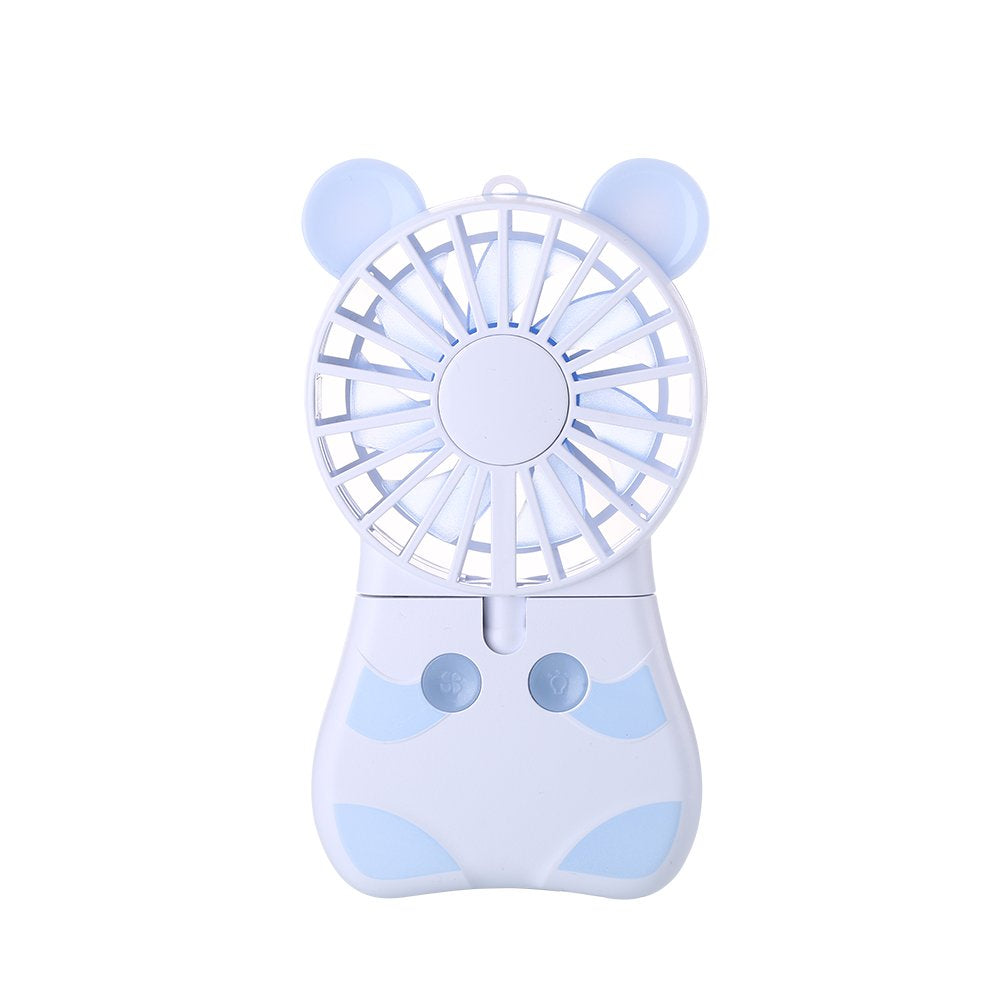 Innerest Mini Cooling Fan Personal Handheld Standable Multi Color Led Lights 2 Adjustable Speeds Travel Camping Festival Uses (M